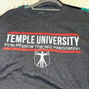 NEW NO TAGS. TEMPLE UNIVERSITY PHYSICAL THERAPY SHIRT. MUST BE BUNDLED